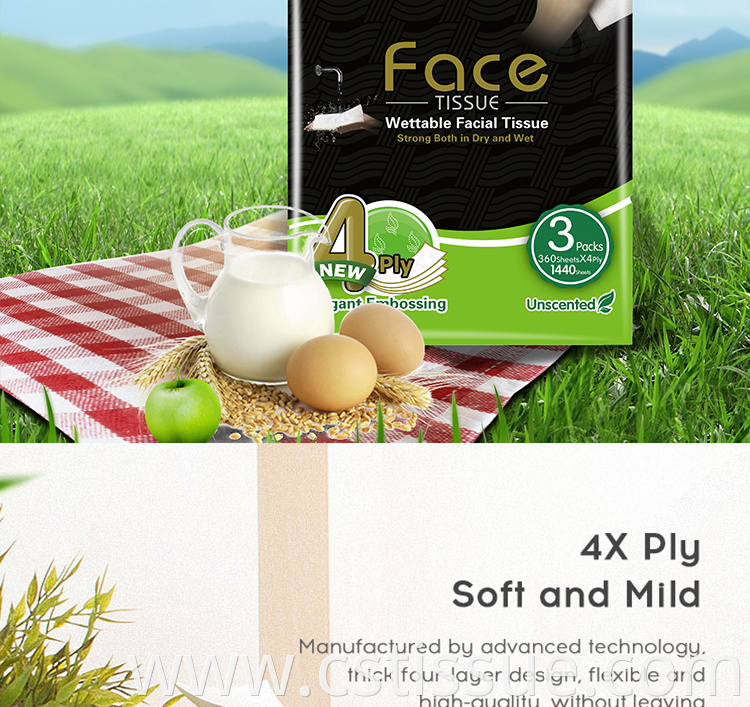 Factory Directly Provide Disposable Facial Tissue Face Facial Tissue